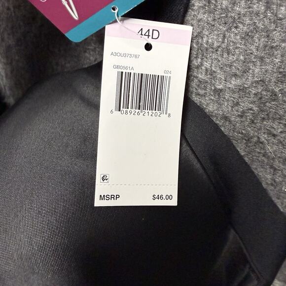 Olga By Warners Full Coverage Underwire Bra 44D Black No Side Effects Smooth - Picture 3 of 5